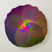 Citrus Blend Geometric Round Pillow ラウンドクッション (裏面)