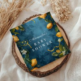 Citrus Blossom Blue Baby Shower スタンダードカクテルナプキン