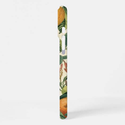 Citrus Blossom Garden Seamless Pattern  iPhoneケース (左側面)