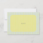 Citrus Blue Pastel Watercolor Wedding RSVP Card (正面)