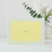 Citrus Blue Pastel Watercolor Wedding RSVP Card (スタンド正面)