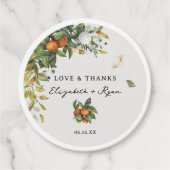 Citrus Botanical Greenery | 結婚式のお礼 フェイバータグ (正面)