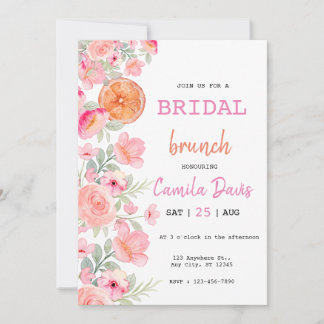  Citrus Bridal Brunch 招待状