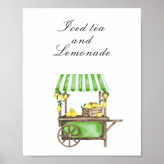 Citrus bridal shower - Iced Tea & Lemonade ポスター (正面)