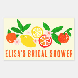 Citrus Celebration Bright Custom BRIDAL SHOWER  長方形シール