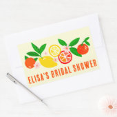 Citrus Celebration Bright Custom BRIDAL SHOWER 長方形シール (封筒)