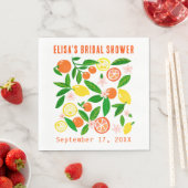 Citrus Celebration Custom Name BRIDAL SHOWER スタンダードランチョンナプキン (インサイチュ)