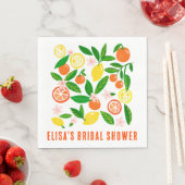 Citrus Celebration Custom Name BRIDAL SHOWER スタンダードランチョンナプキン (インサイチュ)