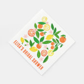 Citrus Celebration Custom Name BRIDAL SHOWER スタンダードランチョンナプキン (角)
