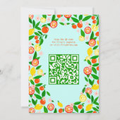 Citrus Celebration CUSTOM QR Summer BRIDAL SHOWER 招待状 (裏面)