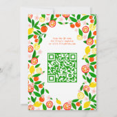 Citrus Celebration CUSTOM QR Summer BRIDAL SHOWER 招待状 (裏面)
