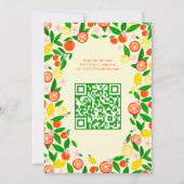 Citrus Celebration CUSTOM QR Summer BRIDAL SHOWER 招待状 (裏面)