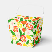 Citrus Celebration Lemons Oranges Bridal Shower フェイバーボックス (正面サイド)