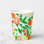 Citrus Celebration Lemons Oranges Bridal Shower 紙コップ (右)
