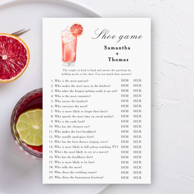 Citrus Cocktail Bridal shower Shoe game (クリエイターアップロード済み)