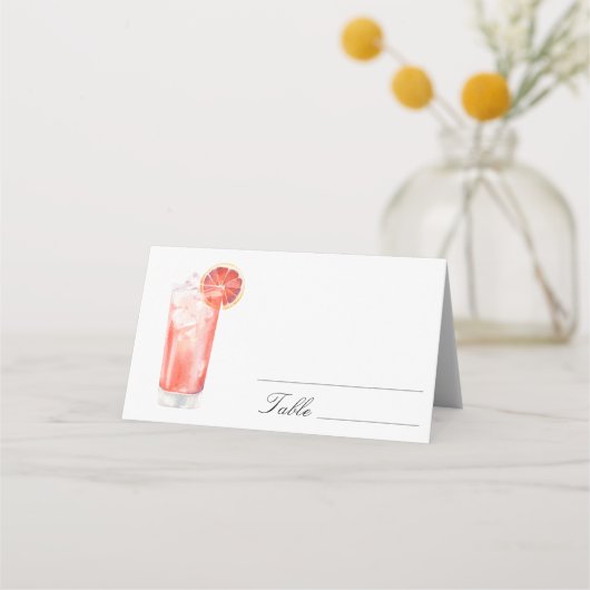 Citrus Cocktail - wedding place cards プレイスカード (正面)