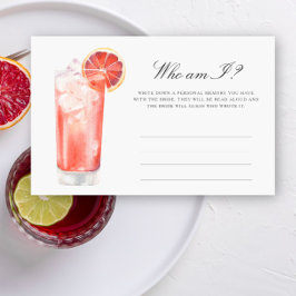 Citrus Cocktail - Who am I bridal shower game 便箋
