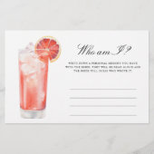 Citrus Cocktail - Who am I bridal shower game 便箋 (正面)