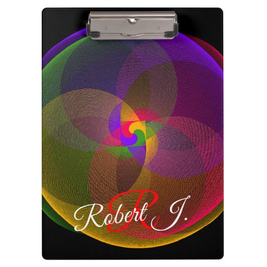 Citrus Color Blend Geometric Clipboard クリップボード (正面)