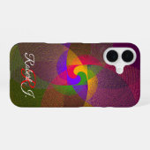 Citrus Color Blend Geometric iPhone 16 Case 16ケース (裏面横)