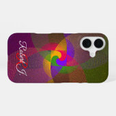 Citrus Color Blend Geometric iPhone 16 Case 16ケース (裏面横)