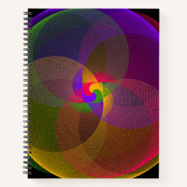 Citrus Color Blend Geometric Spiral Notebook ノートブック
