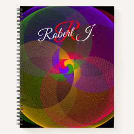 Citrus Color Blend Geometric Spiral Notebook ノートブック