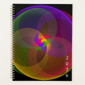Citrus Color Blend Geometric Spiral Planner プランナー手帳 (正面)