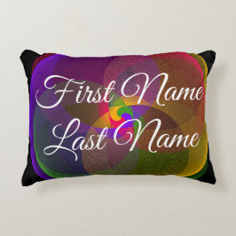 Citrus Color Geometric Blend Accent Parody Pillow アクセントクッション