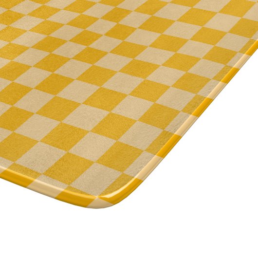 Citrus cream checkered board pattern カッティングボード (角)