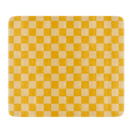 Citrus cream checkered board pattern カッティングボード