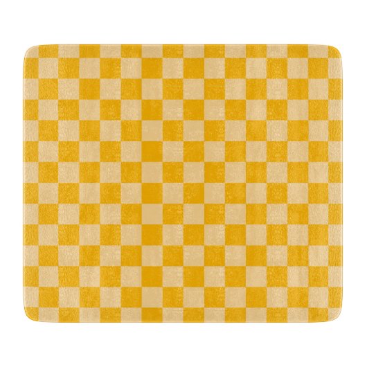 Citrus cream checkered board pattern カッティングボード (正面)