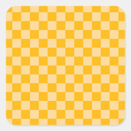 Citrus cream checkered board pattern スクエアシール