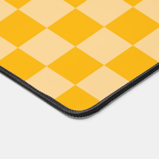 Citrus cream checkered board pattern デスクマット (コーナー)