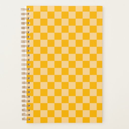 Citrus cream checkered board pattern プランナー手帳 (正面)