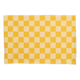 Citrus cream checkered board pattern 枕カバー