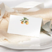 Citrus cutie wedding place card