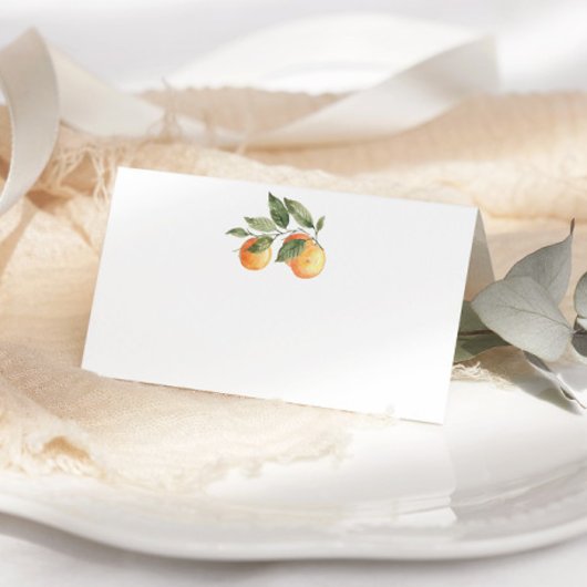 Citrus cutie wedding place card