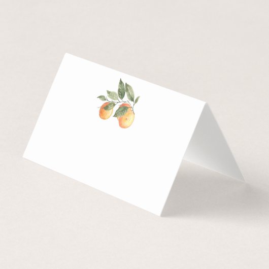 Citrus cutie wedding place card (正面)