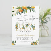 Citrus Floral Baby Shower Invitation 招待状 (スタンド正面)