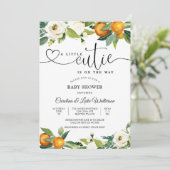 Citrus Floral Baby Shower Invitation 招待状 (スタンド正面)