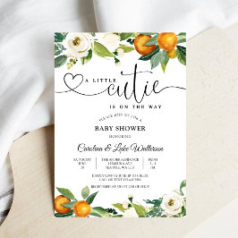 Citrus Floral Baby Shower Invitation 招待状