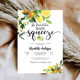 Citrus Floral Bridal Shower Invitation 招待状