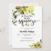 Citrus Floral Bridal Shower Invitation 招待状 (正面)