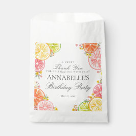 Citrus Floral Little Cutie Birthday Party Dessert フェイバーバッグ