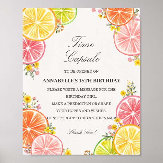 Citrus Floral Little Cutie Time Capsule Game ポスター (正面)