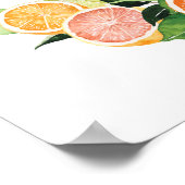 Citrus Fruit Cutie Baby Shower Welcome Sign ポスター (角)