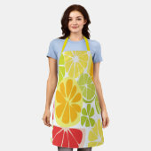 Citrus Fruit Pattern エプロン (着用した状態)