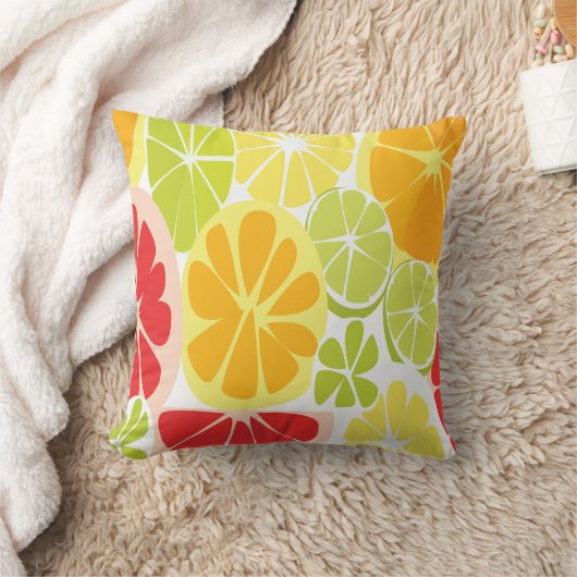 Citrus Fruit Pattern クッション (ブランケット)