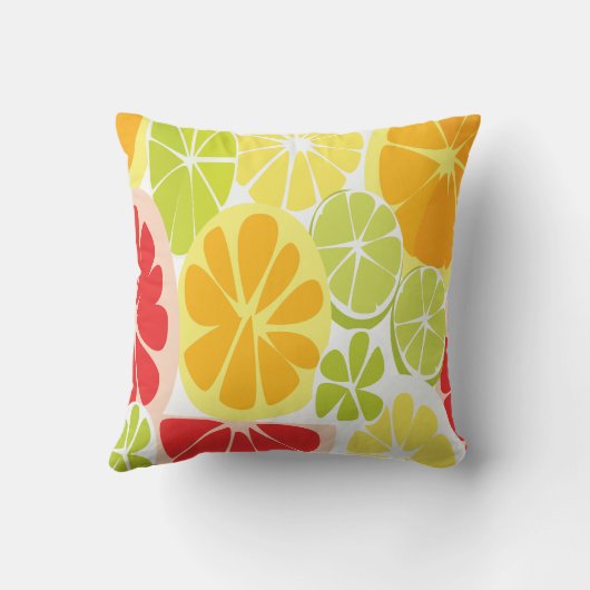 Citrus Fruit Pattern クッション (裏面)